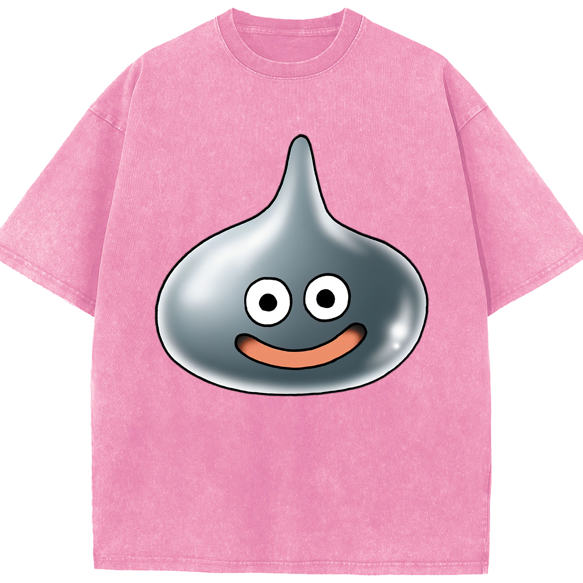 （画像用） ドラゴンクエスト Doragon Kuesuto Dragon Quest 綿100% ヴィンテージ風 半袖Tシャツ（フロントプリント）
